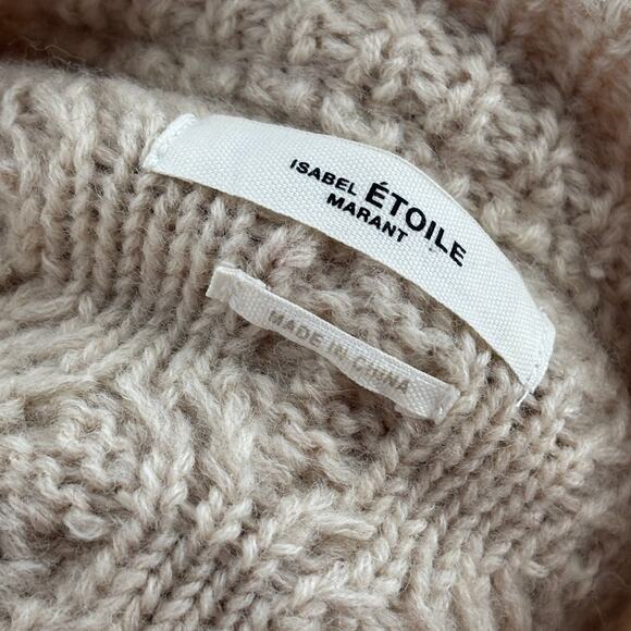 Isabel Marant Étoile Tayle Ecru Cable Knit Wool Pullover Sweater - Picture 9 of 12